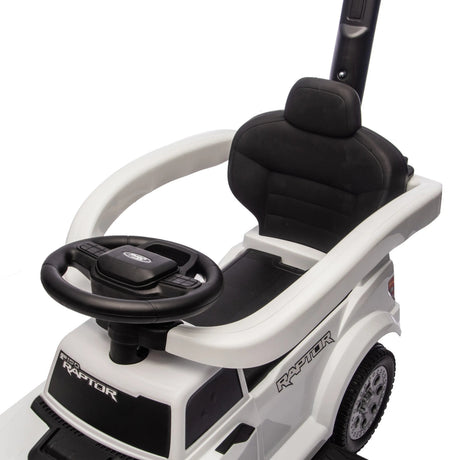 3-In-1 Licensed Ford Raptor Ride-On Push Car with Detachable Parent Handle, Guardrails
