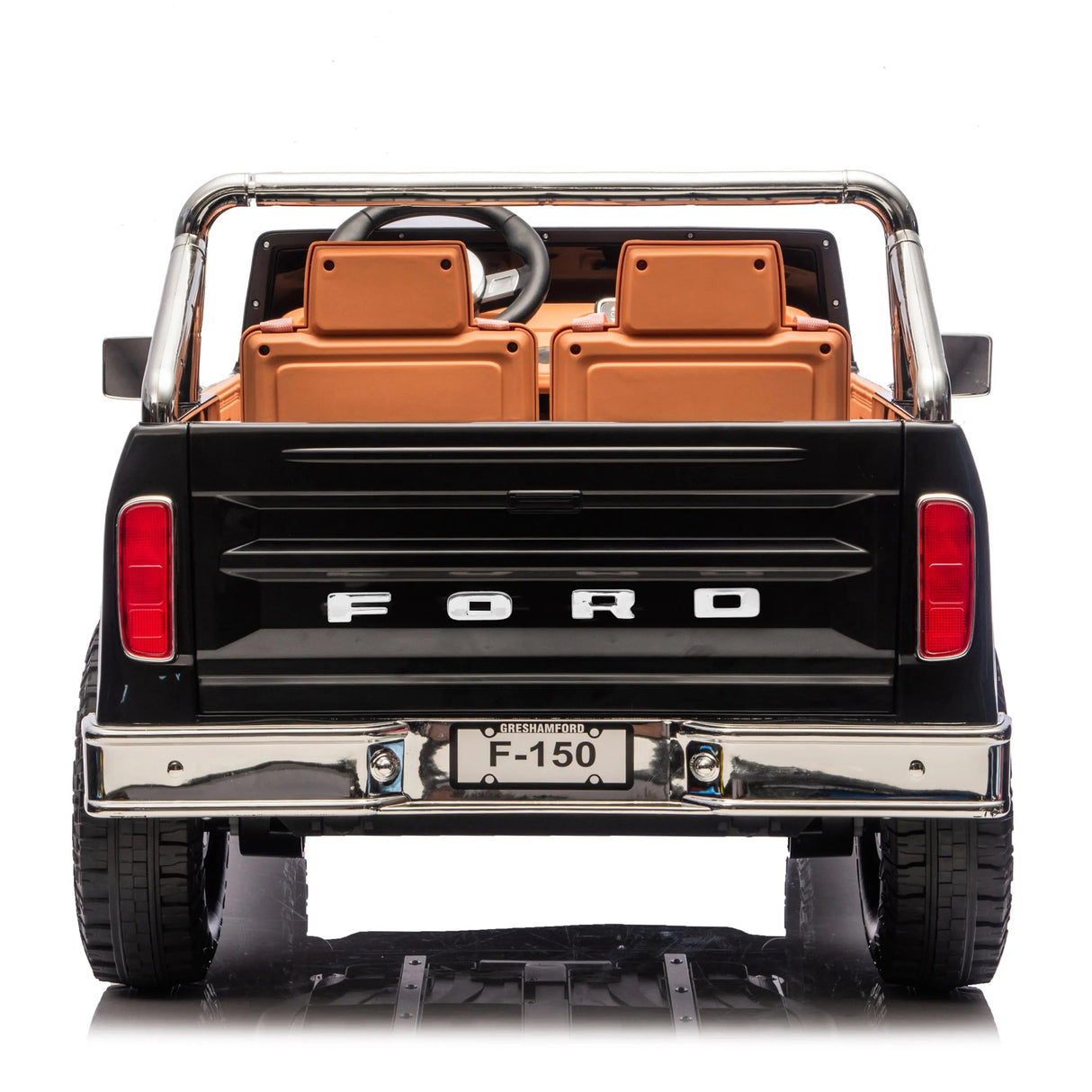 24V Ford 150 Vintage 2-Seater 4X4 AWD Ride-On Truck with EVA Tires, Music, Remote