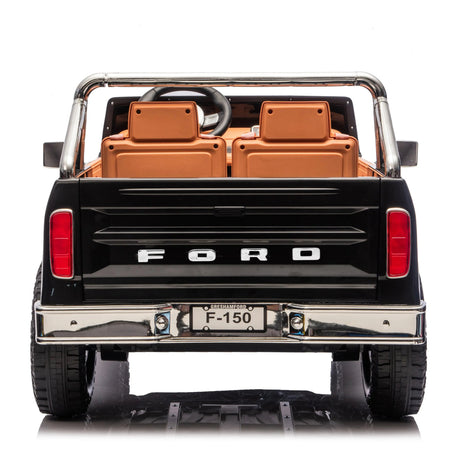 24V Ford 150 Vintage 2-Seater 4X4 AWD Ride-On Truck with EVA Tires, Music, Remote