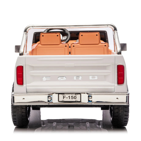 24V Ford 150 Vintage 2-Seater 4X4 AWD Ride-On Truck with EVA Tires, Music, Remote