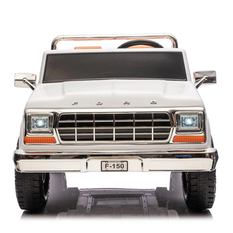 24V Ford 150 Vintage 2-Seater 4X4 AWD Ride-On Truck with EVA Tires, Music, Remote