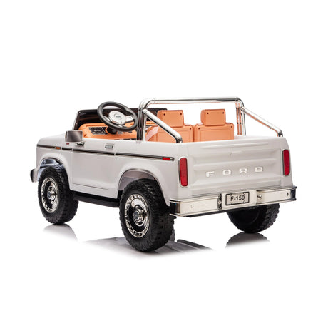 24V Ford 150 Vintage 2-Seater 4X4 AWD Ride-On Truck with EVA Tires, Music, Remote