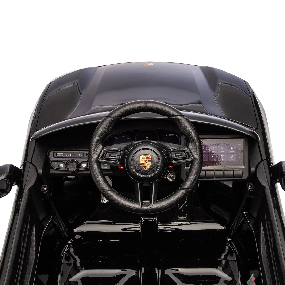 24V Porsche Macan Turbo EV Ride-On SUV with EVA Tires, LED Lights, Music, Remote