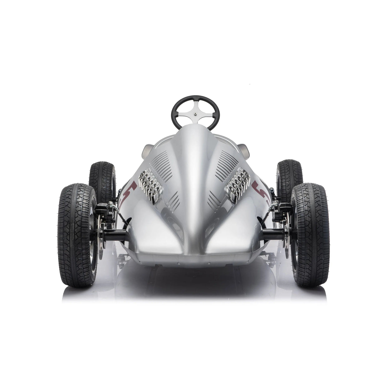 24V Audi Union Type D Silver Arrow Ride-On with Air-Filled Rubber Tires, 350W Brushless Motor