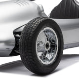 24V Audi Union Type D Silver Arrow Ride-On with Air-Filled Rubber Tires, 350W Brushless Motor