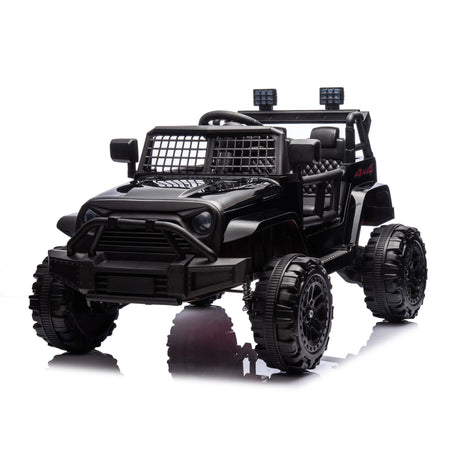 12V Kids Ranger 4X4 Ride-On Jeep-Style Truck with EVA Tires, LED Lights, Music, Remote