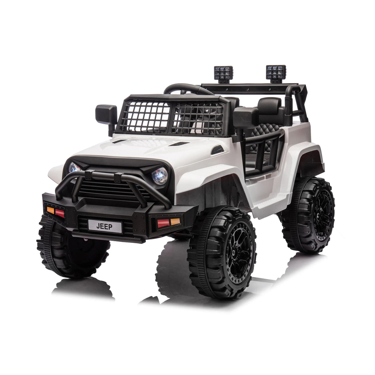12V Kids Ranger 4X4 Ride-On Jeep-Style Truck with EVA Tires, LED Lights, Music, Remote