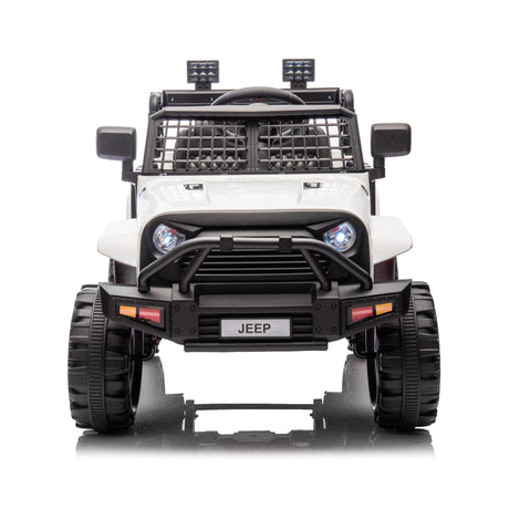 12V Kids Ranger 4X4 Ride-On Jeep-Style Truck with EVA Tires, LED Lights, Music, Remote