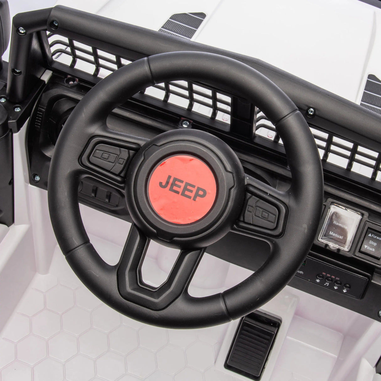 12V Kids Ranger 4X4 Ride-On Jeep-Style Truck with EVA Tires, LED Lights, Music, Remote