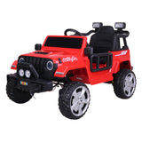 12V Kids Ranger 4X4 Ride-On Jeep-Style Truck with EVA Tires, LED Lights, Music, Remote