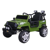 12V Kids Ranger 4X4 Ride-On Jeep-Style Truck with EVA Tires, LED Lights, Music, Remote