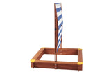 Kids Sandbox with Cover, 46' Wooden Sand Box w/Adjustable Canopy, Large Outdoor Cedar Sandpit for Backyard Play
