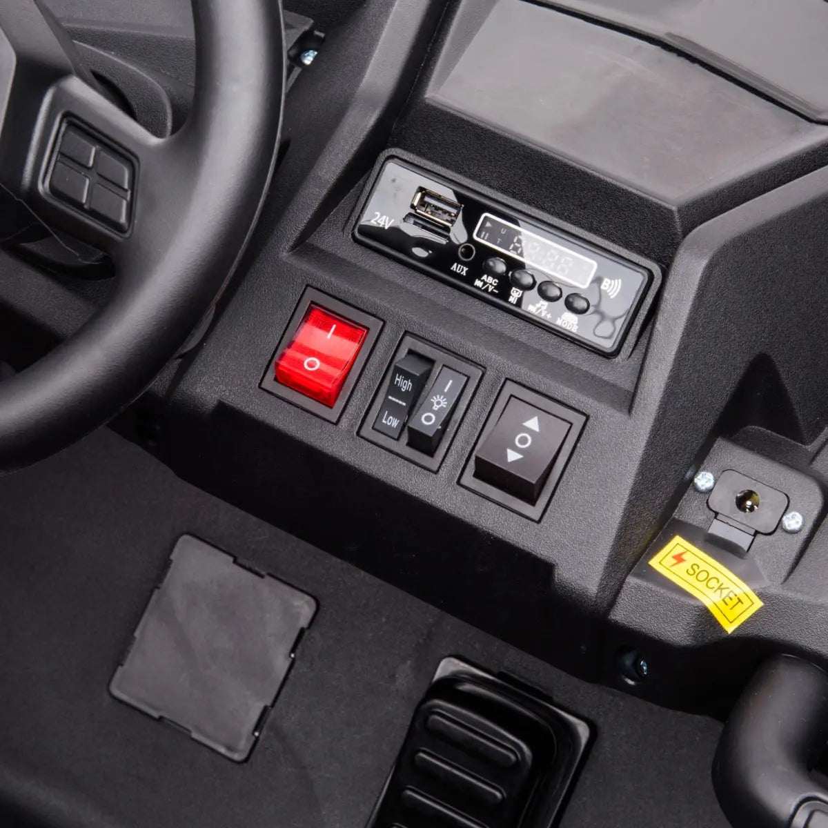 24V Dune Buggy Buccaneer 2-Seater 4X4 Ride-On UTV with EVA Tires, LED Lights, Music, Remote