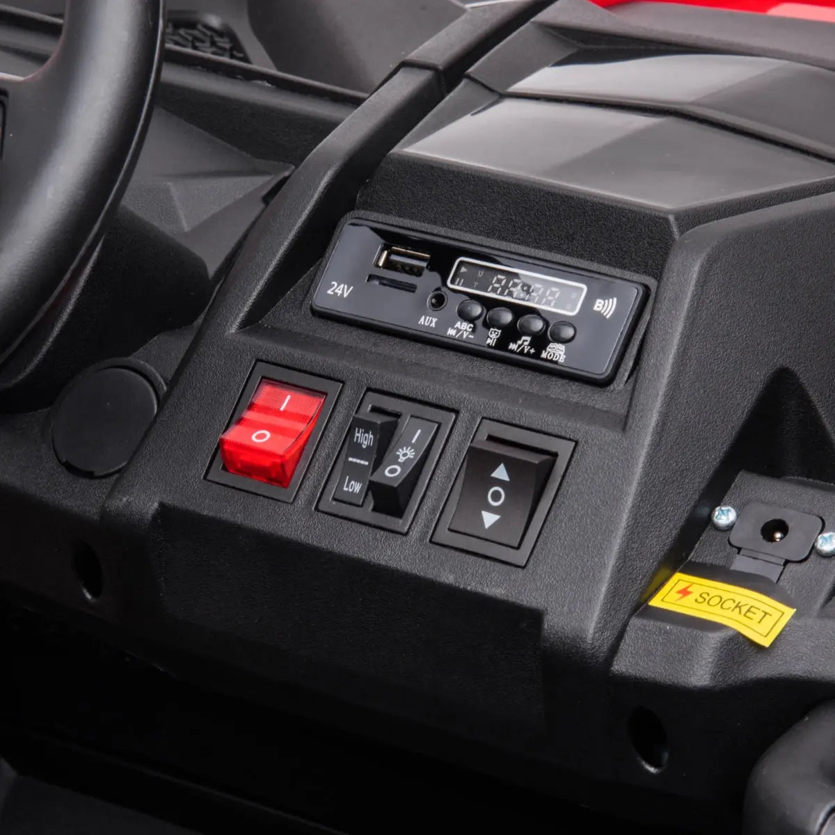 24V Dune Buggy Buccaneer 2-Seater 4X4 Ride-On UTV with EVA Tires, LED Lights, Music, Remote