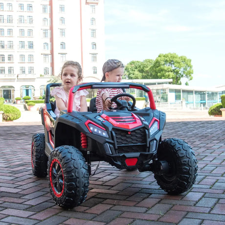 24V Dune Buggy Buccaneer 2-Seater 4X4 Ride-On UTV with EVA Tires, LED Lights, Music, Remote