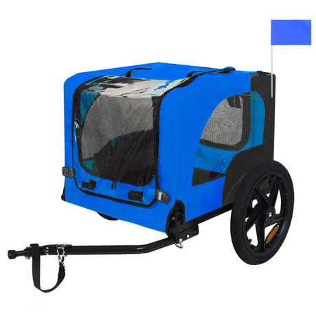 Pet Bike Trailer Dog Cart for Bicycle,Suitable for Small and Medium Pets, Easy Folding Cart Frame, Quick Release Wheel, Non-Slip Floor, Internal Leash