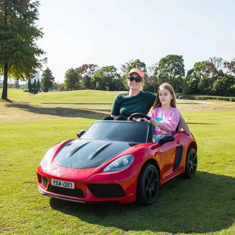 48V 14Ah Rocket Supercar — World's Fastest 2-Seater Kids Ride-On with Tubeless Rubber Tires, 600W Brushless Motor, Precision Differential