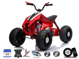 24V Upgraded Sport Utility Ride On Quad/ATV for Kids, w/Rubber Wheels, Leather Seat, Music