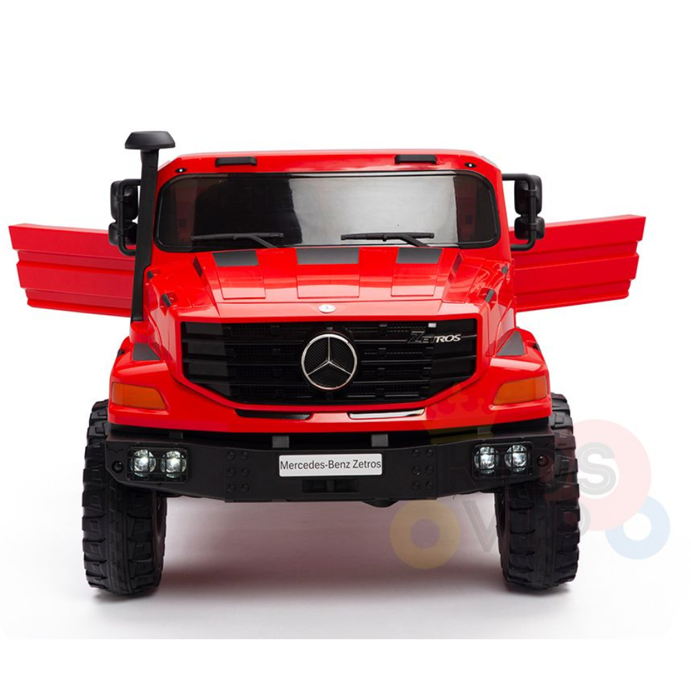 Red 24V XXL Mercedes Benz Zetros Kids Ride On Truck with RC