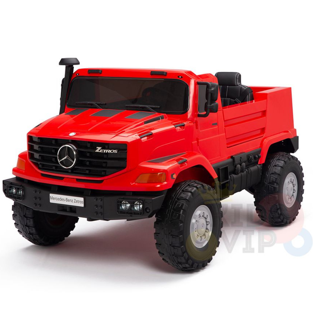 Red 24V XXL Mercedes Benz Zetros Kids Ride On Truck with RC