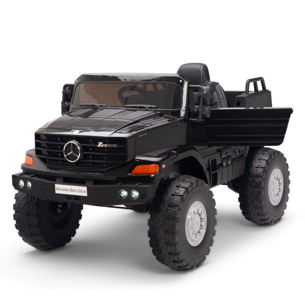 Black 24V 2 Seats Ultimate XXL Mercedes Benz Zetros Kids Ride On Truck with RC