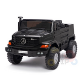 Black 24V 2 Seats Ultimate XXL Mercedes Benz Zetros Kids Ride On Truck with RC