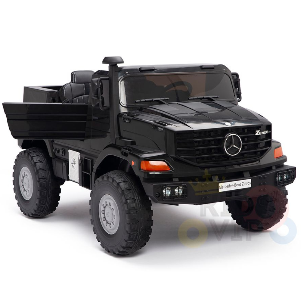 Black 24V 2 Seats Ultimate XXL Mercedes Benz Zetros Kids Ride On Truck with RC