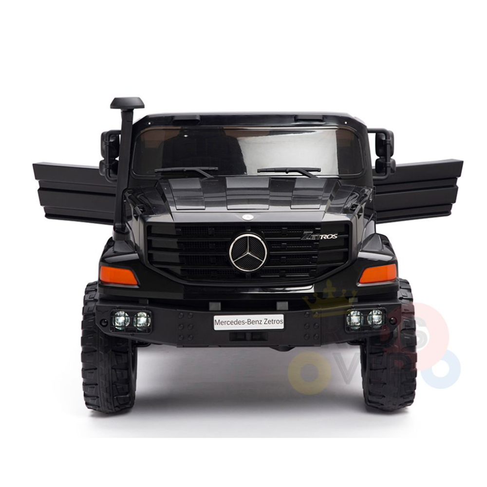 Black 24V 2 Seats Ultimate XXL Mercedes Benz Zetros Kids Ride On Truck with RC