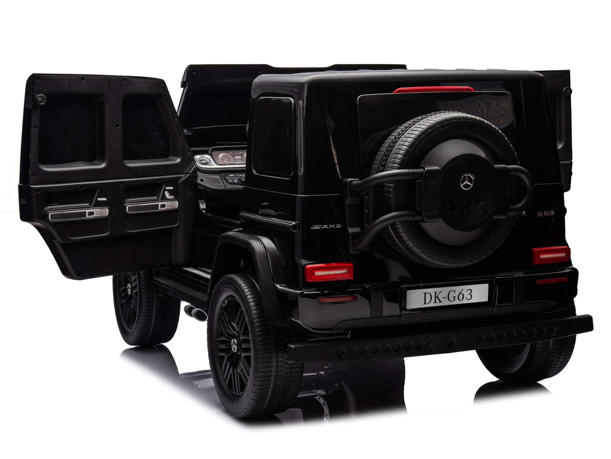 Black Mercedes G63 XXL 24V Kids Ride-On Truck – Platinum Edition with MP4, Dual Batteries, 4WD, EVA Tires & Leather Seats