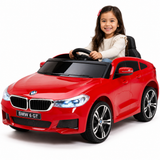 Red 12V BMW GT Kids Licensed 1-Seater Upgraded Ride-On Car with EVA Wheels, Music, RC