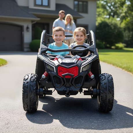 Black 2x24V/4WD Official Can-Am Maverick Ride on Buggy, LX Performance