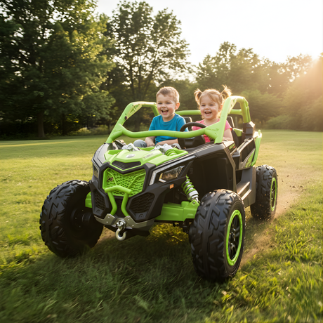 Green 2x24V/4WD Official Can-Am Maverick Ride on Buggy, LX Performance