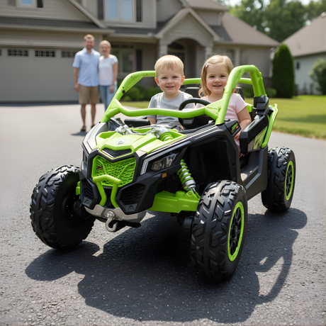 Green 2x24V/4WD Official Can-Am Maverick Ride on Buggy, LX Performance