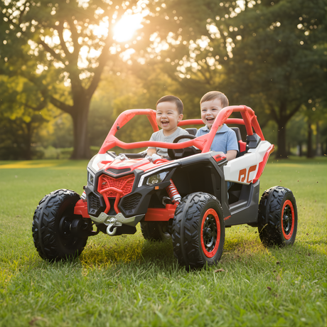 Red 2x24V/4WD Official Can-Am Maverick Ride on Buggy, LX Performance