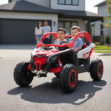 Red 2x24V/4WD Official Can-Am Maverick Ride on Buggy, LX Performance