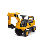 Toddlers Foot-to-Floor CAT Ride-On Excavator with Storage, Sound