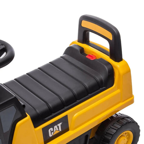 Toddlers Foot-to-Floor CAT Ride-On Excavator with Storage, Sound