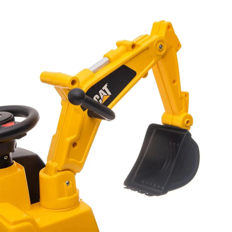 Toddlers Foot-to-Floor CAT Ride-On Excavator with Storage, Sound