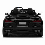 Black 24V Premium Corvette C8 with EVA Wheels, Leather Seats and RC
