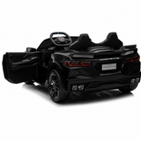 Black 24V Premium Corvette C8 with EVA Wheels, Leather Seats and RC