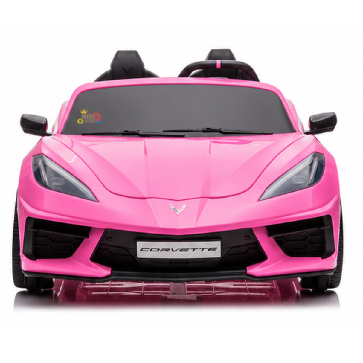 Pink 24V Premium Corvette C8 with EVA Wheels, Leather Seats and RC