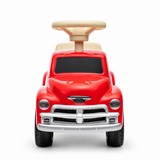 Toddlers Red Chevrolet 3100 Vintage Foot-To-Floor Ride-On Push Car with Music, Storage