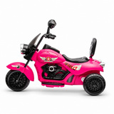 Pink 12V/35W 3-Wheel Chopper-Style Cruiser Ride-On Motorcycle with LED Lights