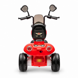 Red 12V/35W 3-Wheel Chopper-Style Cruiser Ride-On Motorcycle with LED Lights