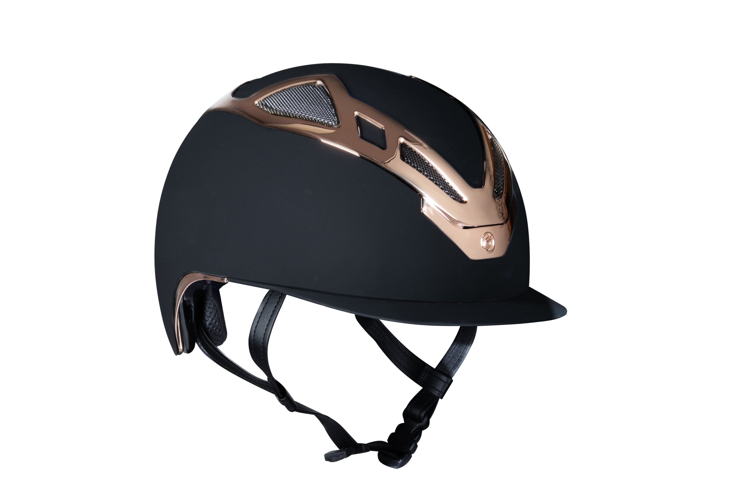 Suomy Apex Riding Helmet – Chrome Black Rose Gold Matte Small Brim / 56