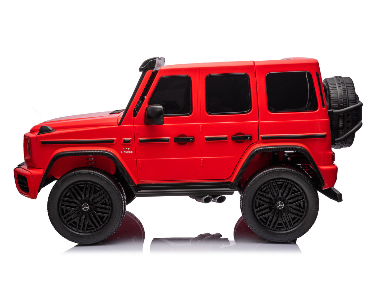 Red 2x24V/4WD Platinum XXL Mercedes G63 Ride On Truck with MP4, EVA Wheels & Leather Seats