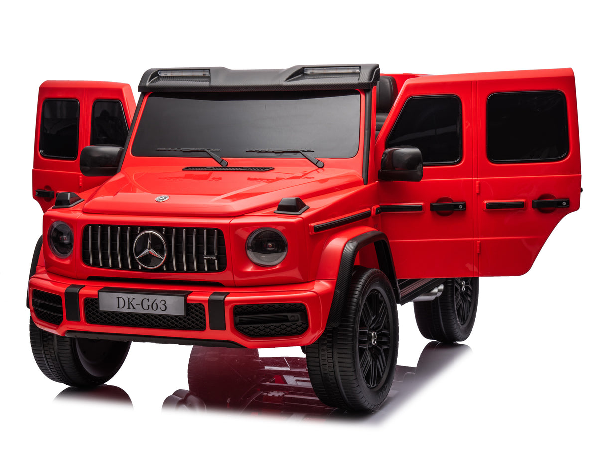 Red 2x24V/4WD Platinum XXL Mercedes G63 Ride On Truck with MP4, EVA Wheels & Leather Seats