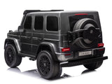 Grey Metallic 2x24V/4WD Platinum XXL Mercedes G63 Ride On Truck with MP4, EVA Wheels & Leather Seats