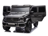 Grey Metallic 2x24V/4WD Platinum XXL Mercedes G63 Ride On Truck with MP4, EVA Wheels & Leather Seats