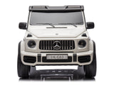 White 2x24V/4WD Platinum XXL Mercedes G63 Ride On Truck with MP4, EVA Wheels & Leather Seats